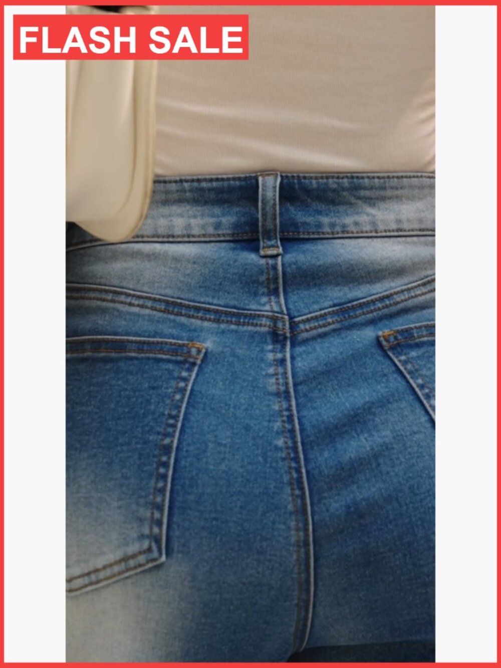 High Waisted Cropped Straight Wide Leg Cuffed Boyfriend Jeans - Picture 7 of 7